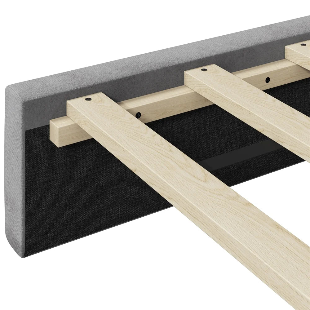 Queen Upholstered Platform Bed with Slat Support I197