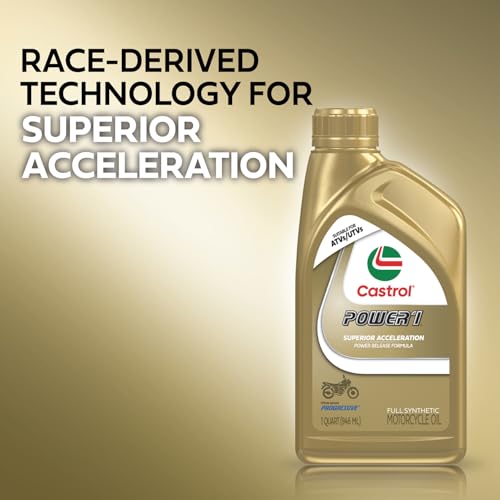 10W-40 Full Synthetic Motorcycle Oil, 1 Quart, Pack of 6 D833793