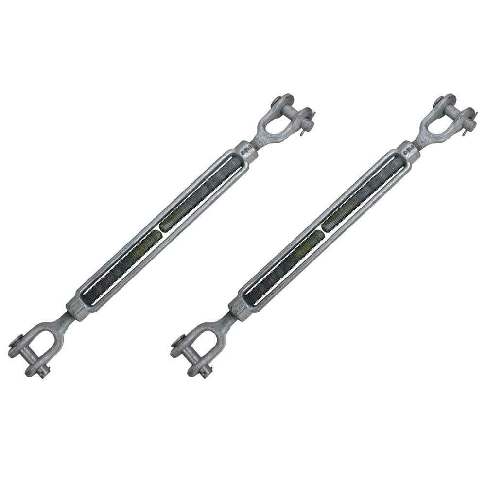 3/4 Inch x 12 Inches Galvanized Jaw and Jaw Turnbuckles H362599