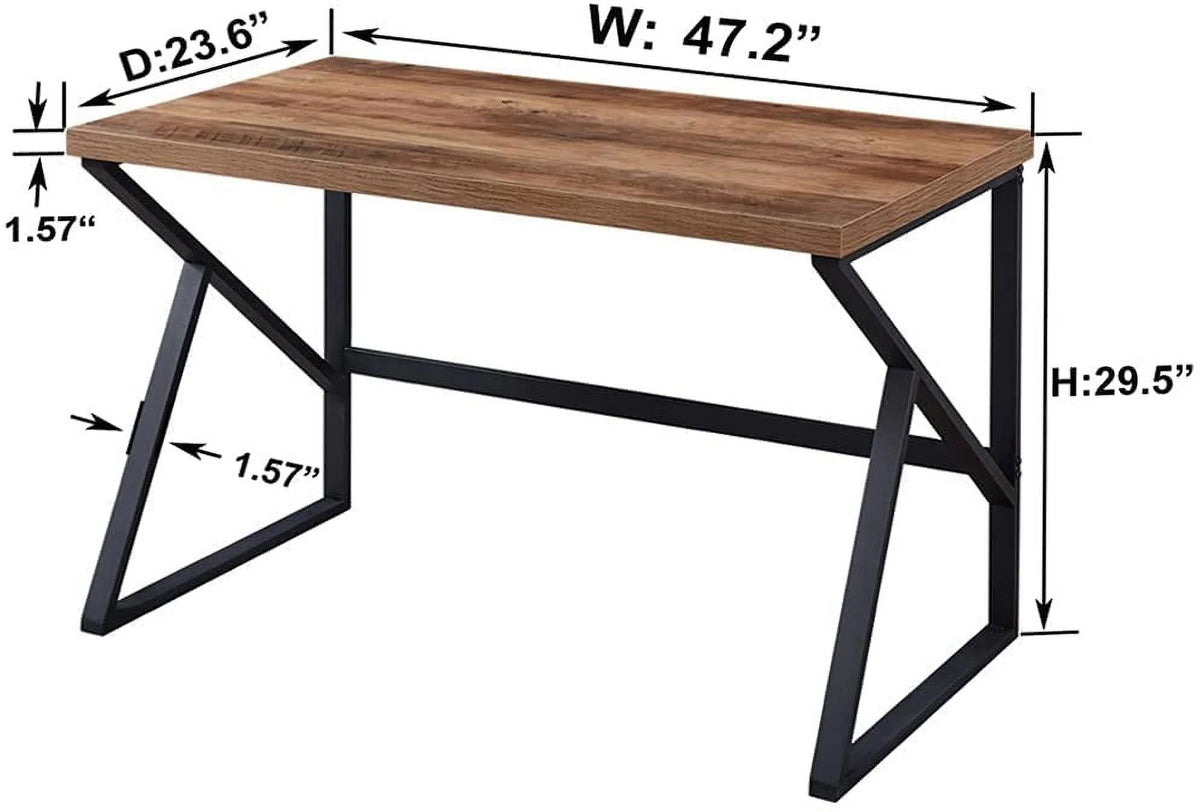 47 inch Metal and Wood Computer Desk R314394