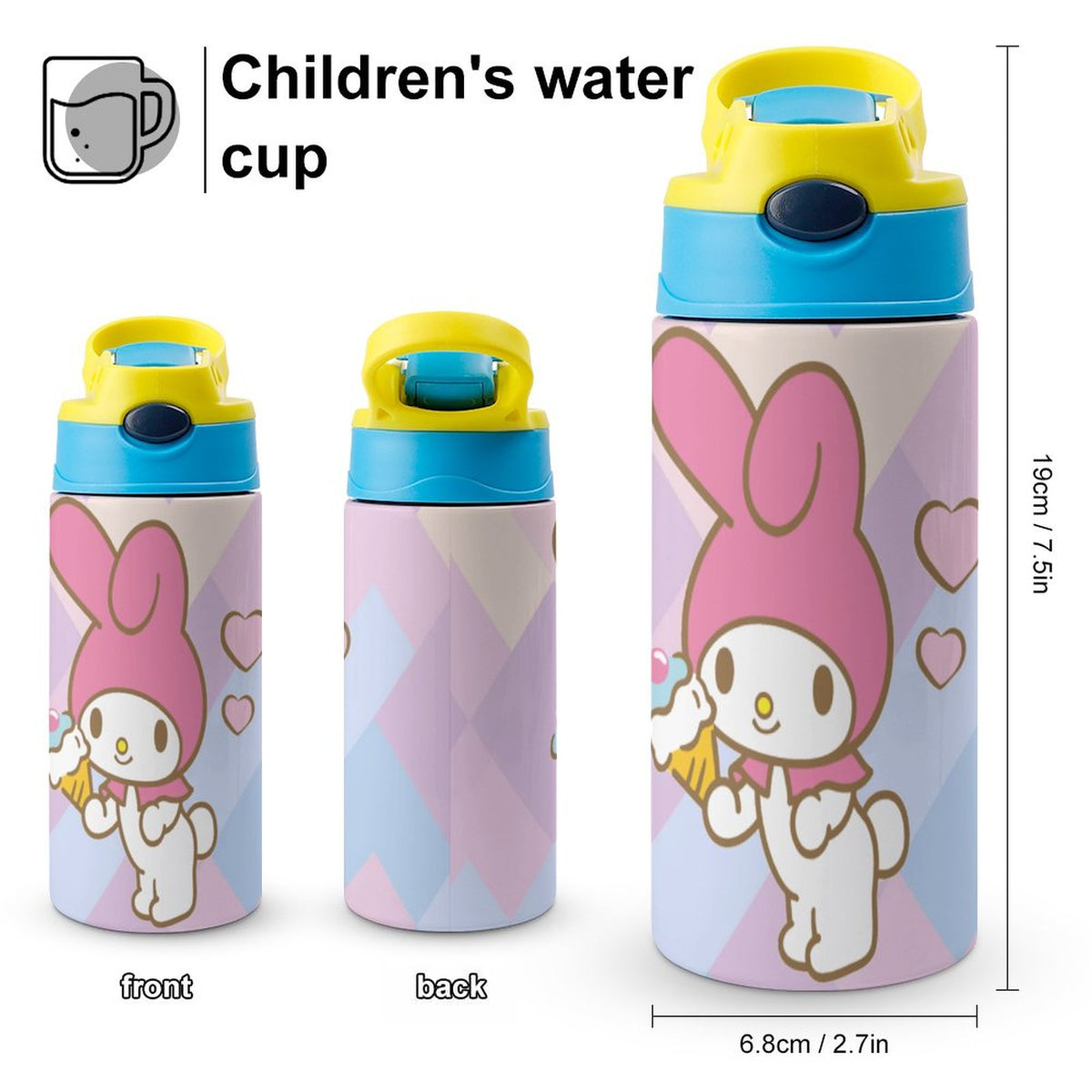 Stainless Steel Vacuum Insulated Water Bottle With Straw J5146