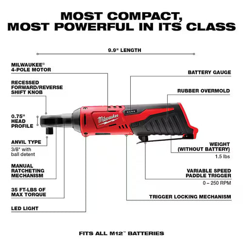 12V Cordless Brushless Cut Off Saw Kit with Ratchet V723