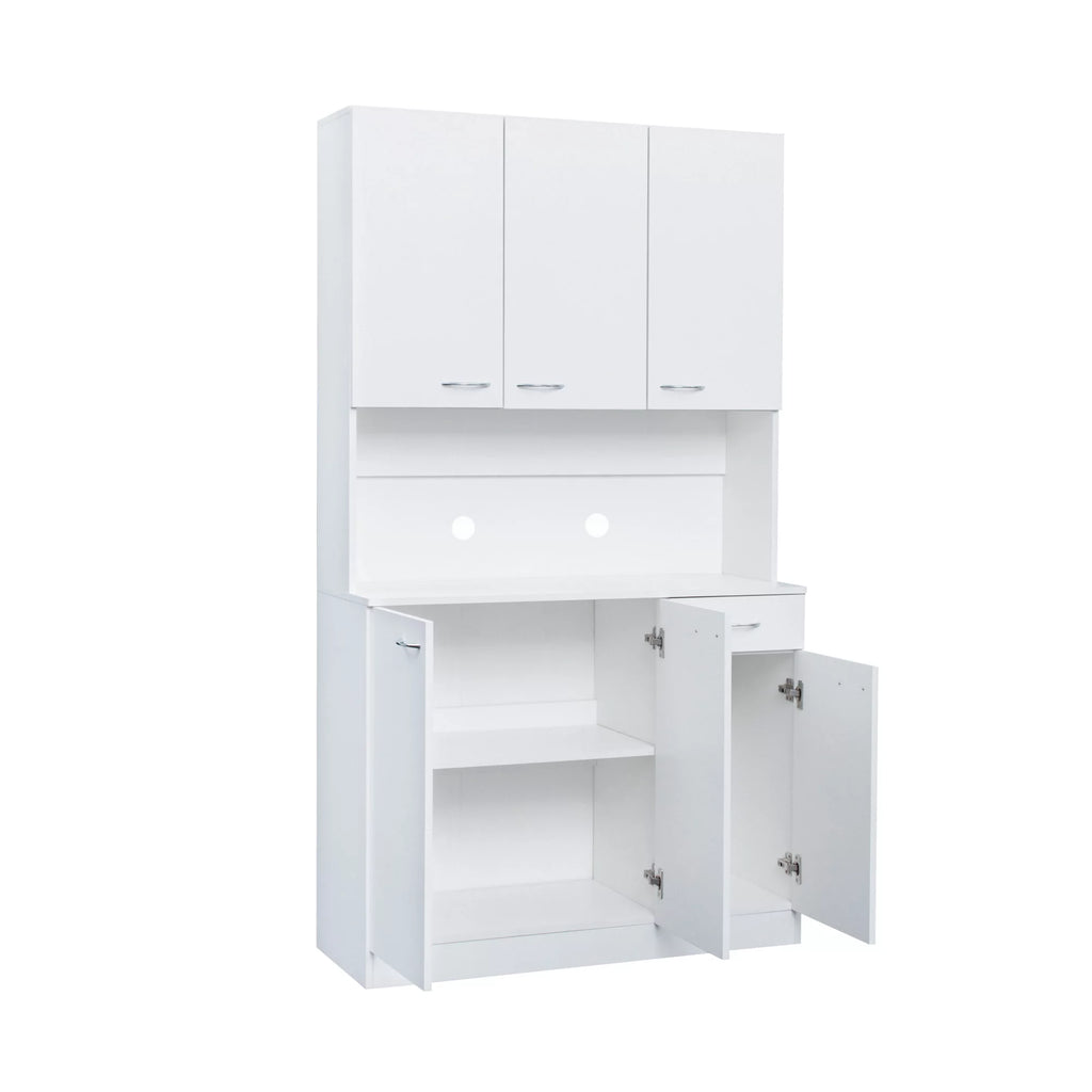 White Kitchen Pantry Cabinet with 6 Doors and 1 Drawer N1778