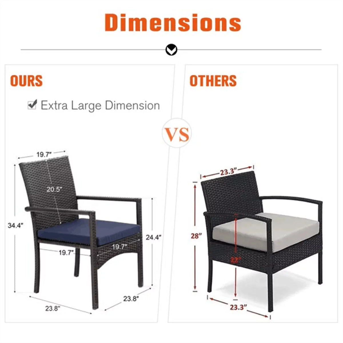 7-Piece Outdoor Patio Dining Set with Metal Table and 6 Rattan Cushioned Chairs R280339