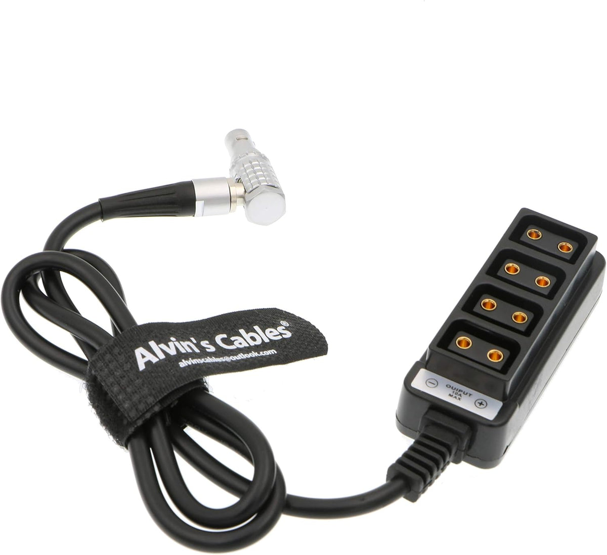 2 Pin Right Angle to 4 D Tap Splitter Cable, Pack of 2 K32300