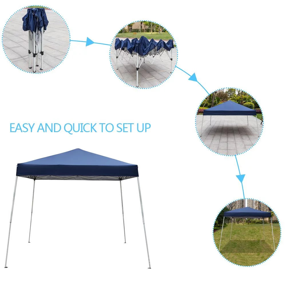 10ft x 10ft Pop Up Gazebo Canopy Tent Blue M160
