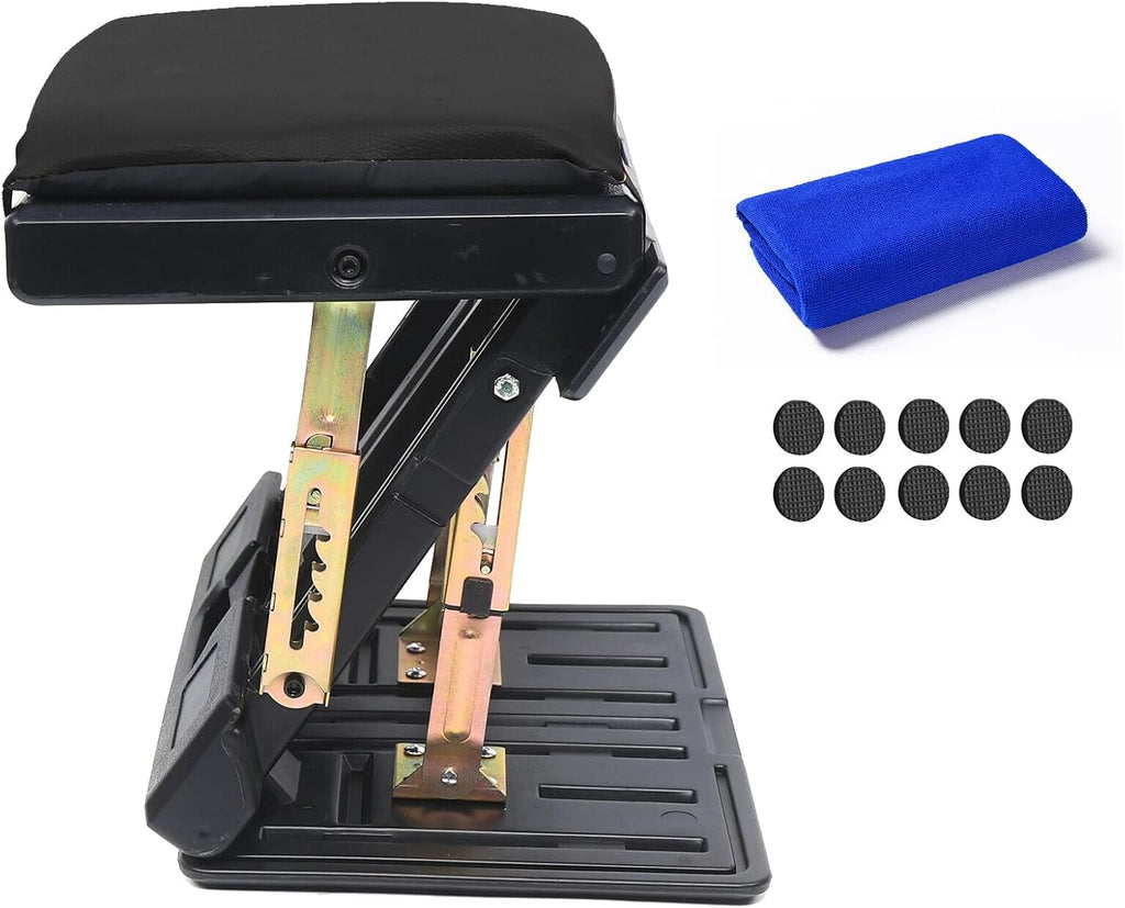 Adjustable Footrest with Removable Soft Pad, 4-Level Height Adjustment, Brown, Pack of 2 J15522