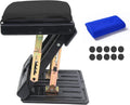 Adjustable Footrest with Removable Soft Pad, 4-Level Height Adjustment, Brown, Pack of 2 J15522
