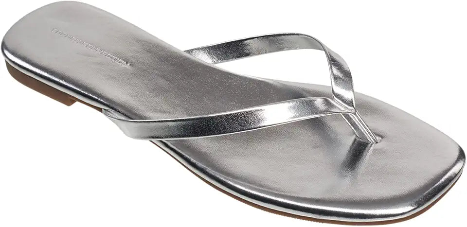 Vegan Leather Slip On Thong Sandals D88693