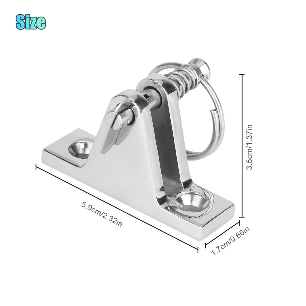 316 Stainless Steel Top Deck Hinge Mount Fitting Hardware Marine Boat Bimini C844615