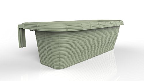 23.5" Adjustable Railing Planter, White I982306