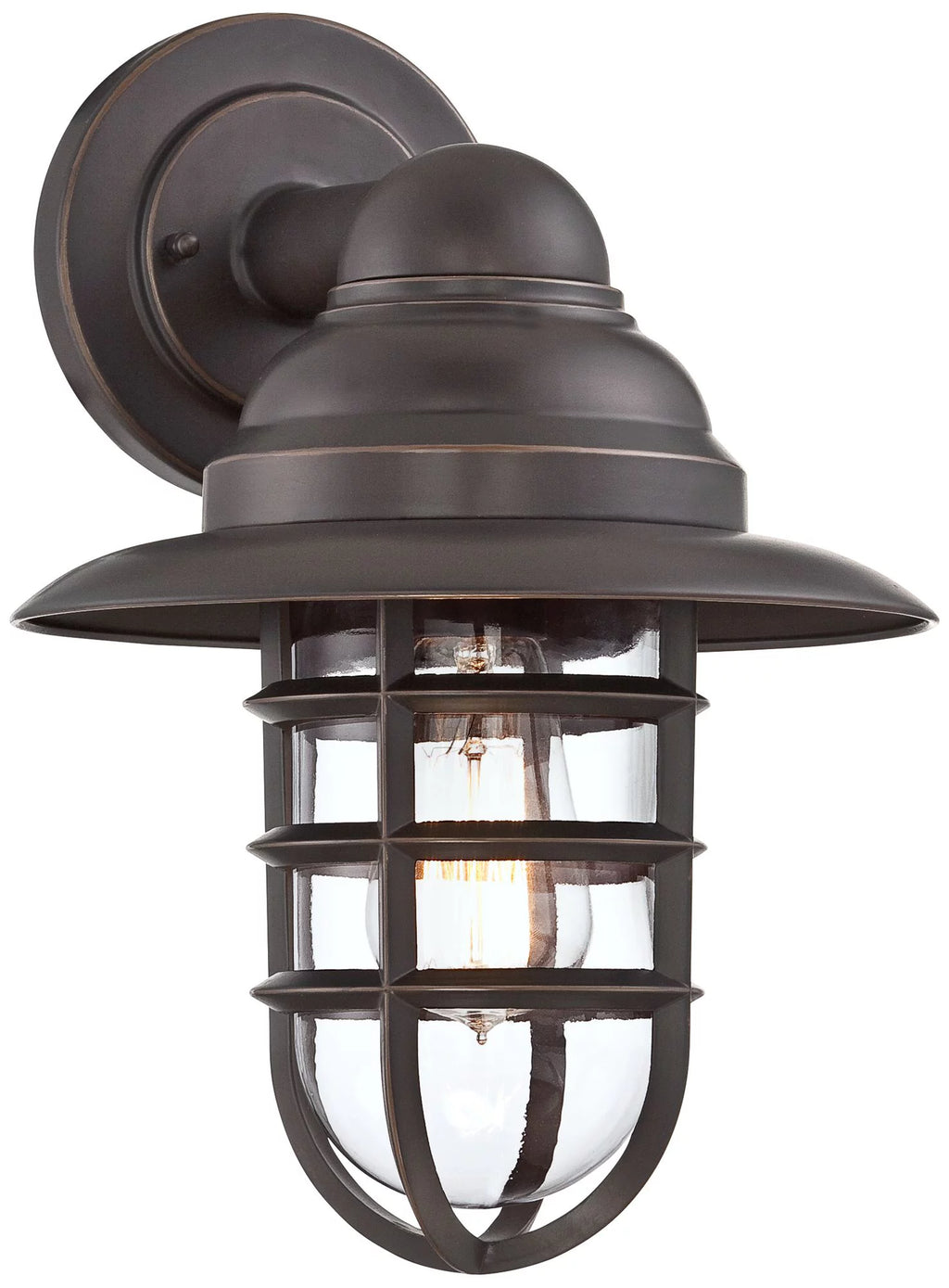 Galvanized Clear Glass Outdoor Wall Light Fixture N989