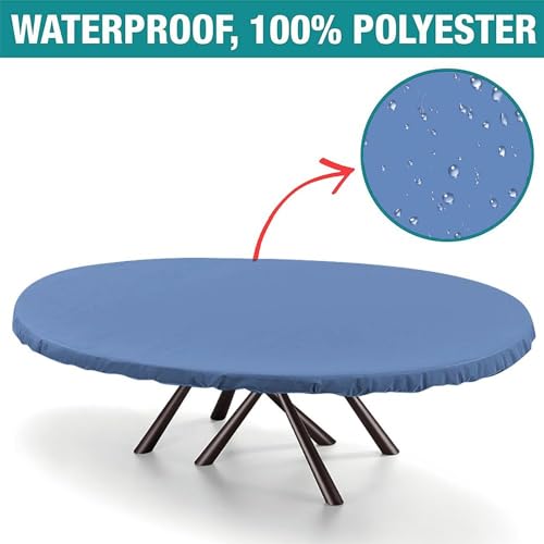 Brown Oval Polyester Tablecloth for 48" x 80" Oval Table H967772