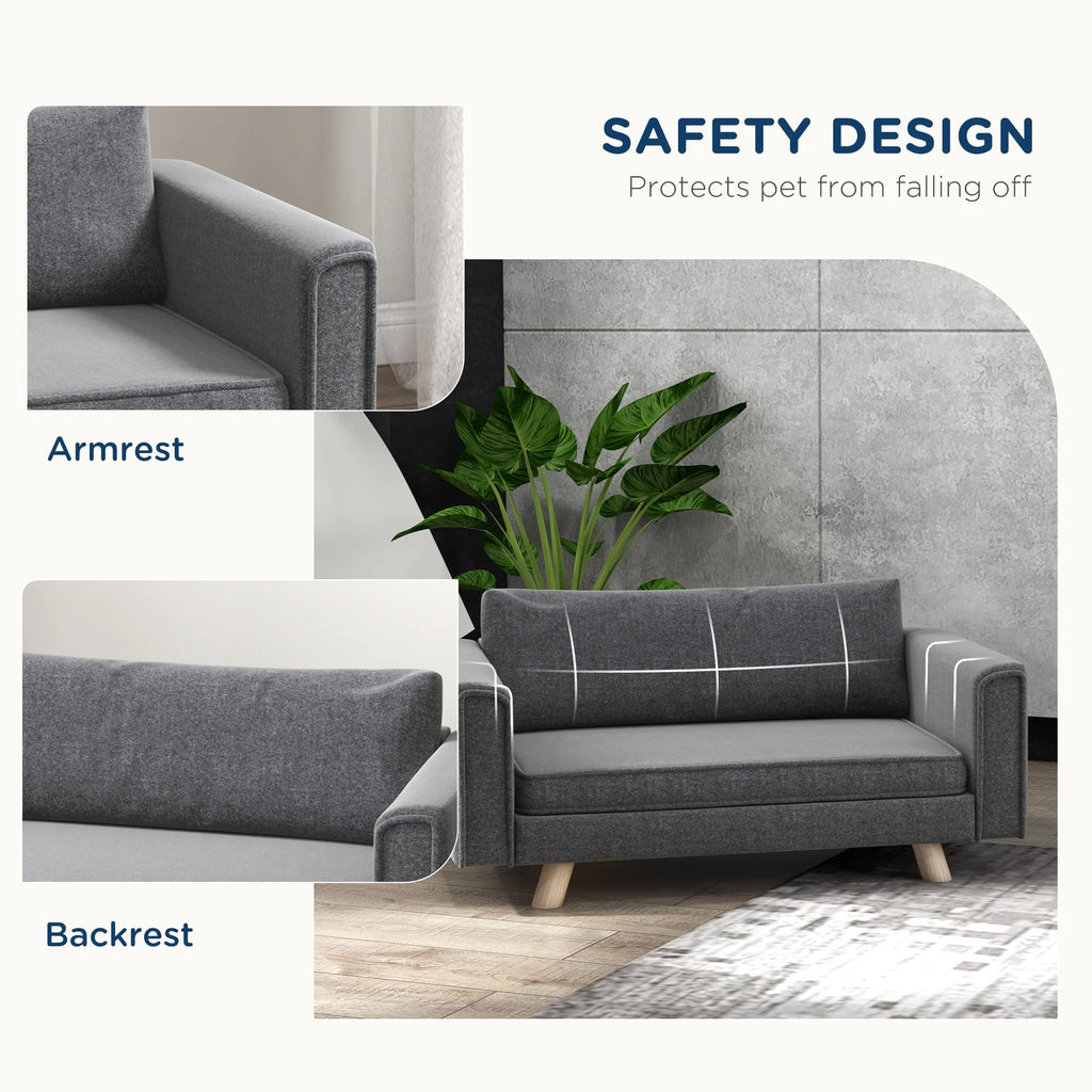 Gray Elevated Pet Sofa X9034