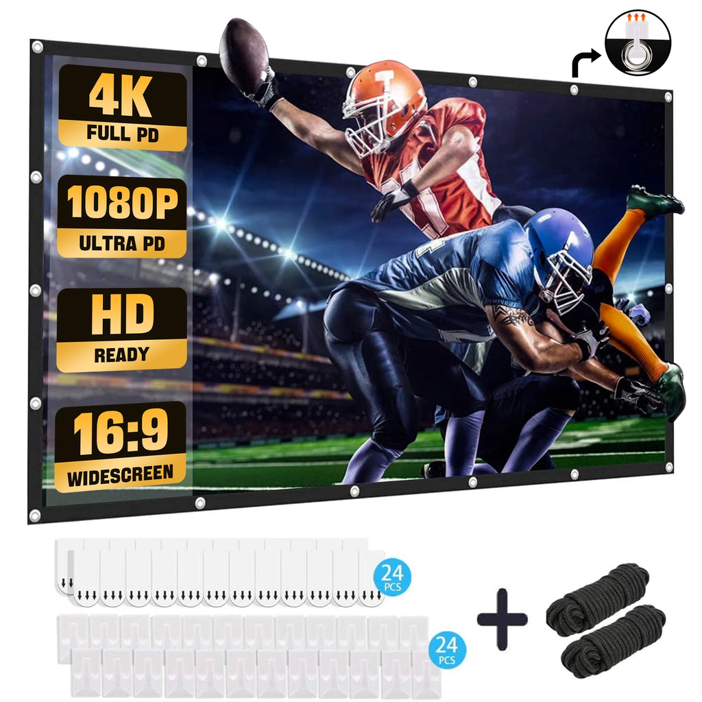 120 inch 16:9 HD Foldable Anti-Crease Portable Projector Screen M508