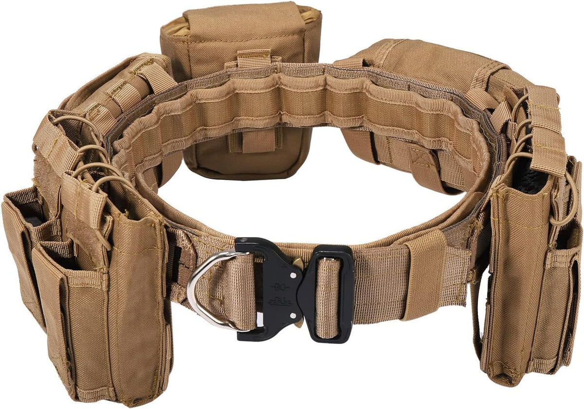 7 in 1 Tactical Modular Duty Belt Set with Pouches V863