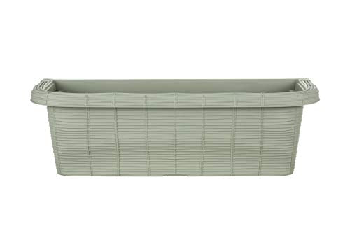 23.5" Adjustable Railing Planter, White I982306