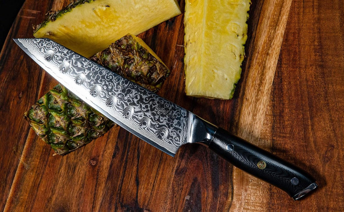 Kiritsuke Chef's Knife 8 Inch Damascus VG10 High Carbon Stainless Steel T124421