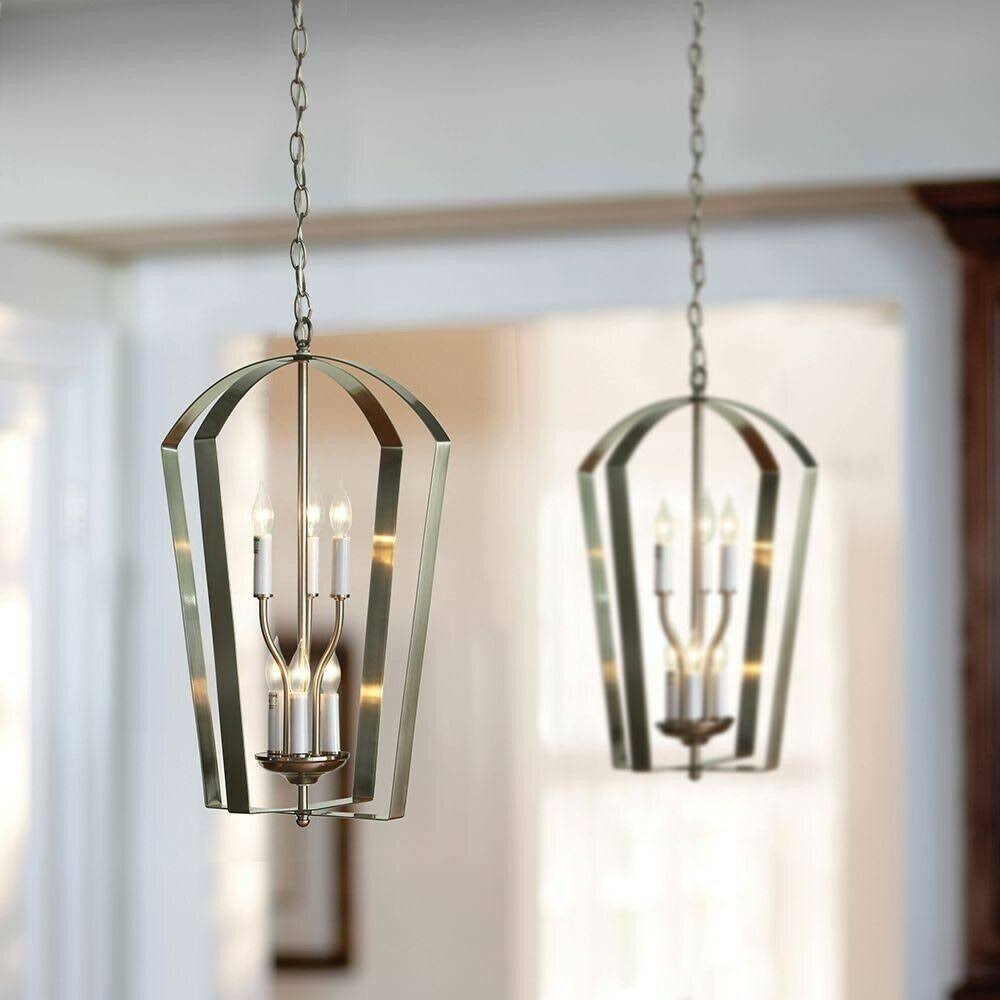 Brushed Nickel Foyer Light B1706