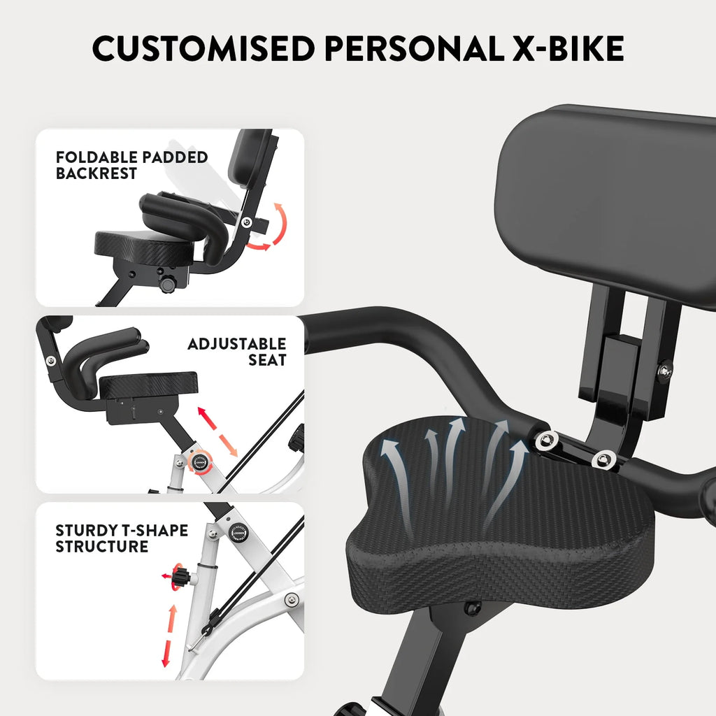 Folding Exercise Bike with 8 Level Adjustable Magnetic Resistance O8912
