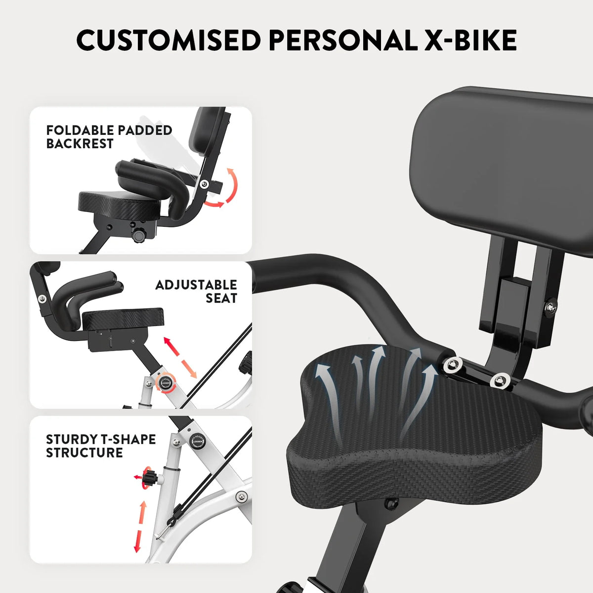 Folding Exercise Bike with 8 Level Adjustable Magnetic Resistance O8912