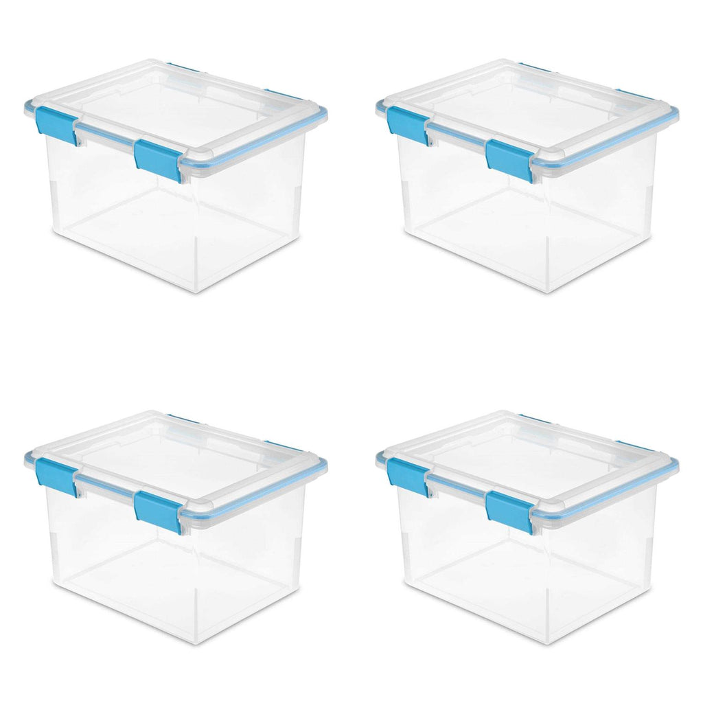 32 Qt Gasket Box Clear Blue Set of 4 N313362