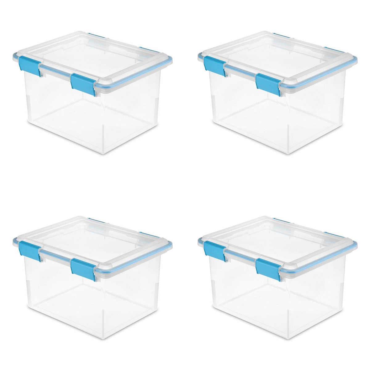 32 Qt Gasket Box Clear Blue Set of 4 N313362