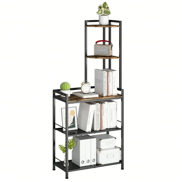 Black 5-Layer Corner Storage Cabinet Bookshelf X92273