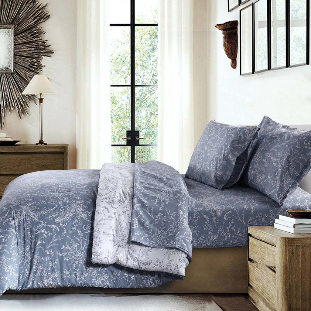 Muted Teal King Down Alternative Comforter and Sham Set J995982
