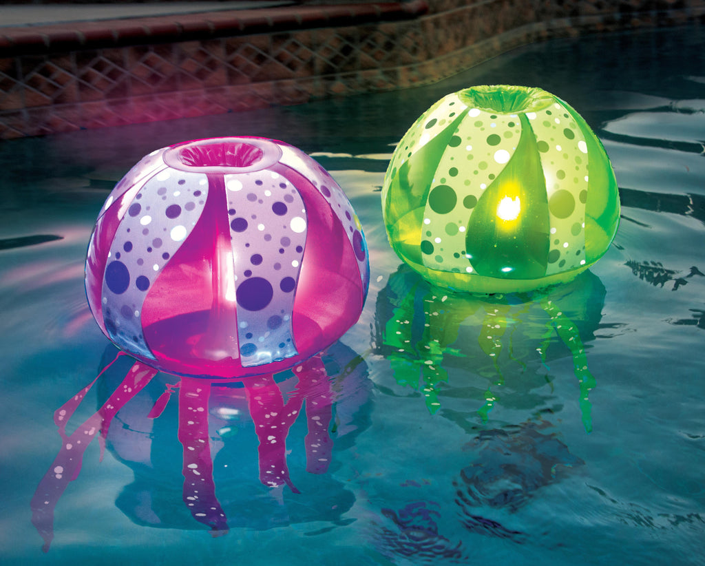 2 Pack Multicolor Inflatable Floating Pool Lights R8998