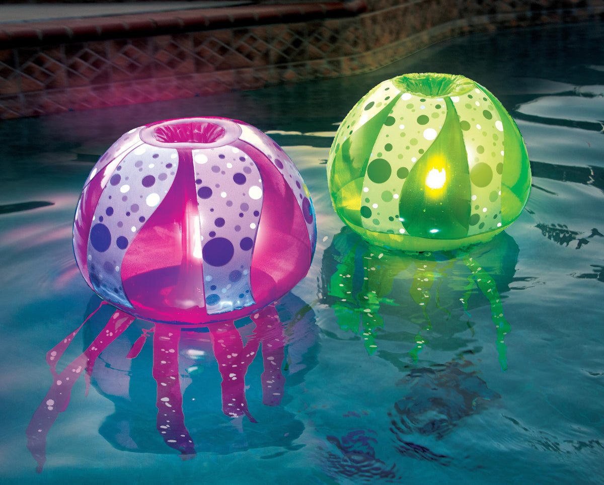 2 Pack Multicolor Inflatable Floating Pool Lights R8998