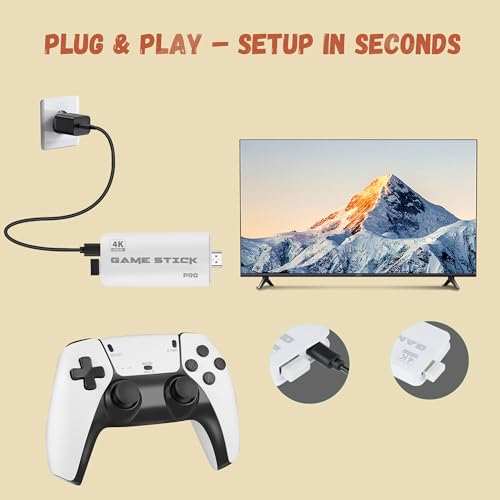 64GB Retro Gaming Console with Dual Wireless Controllers C7642