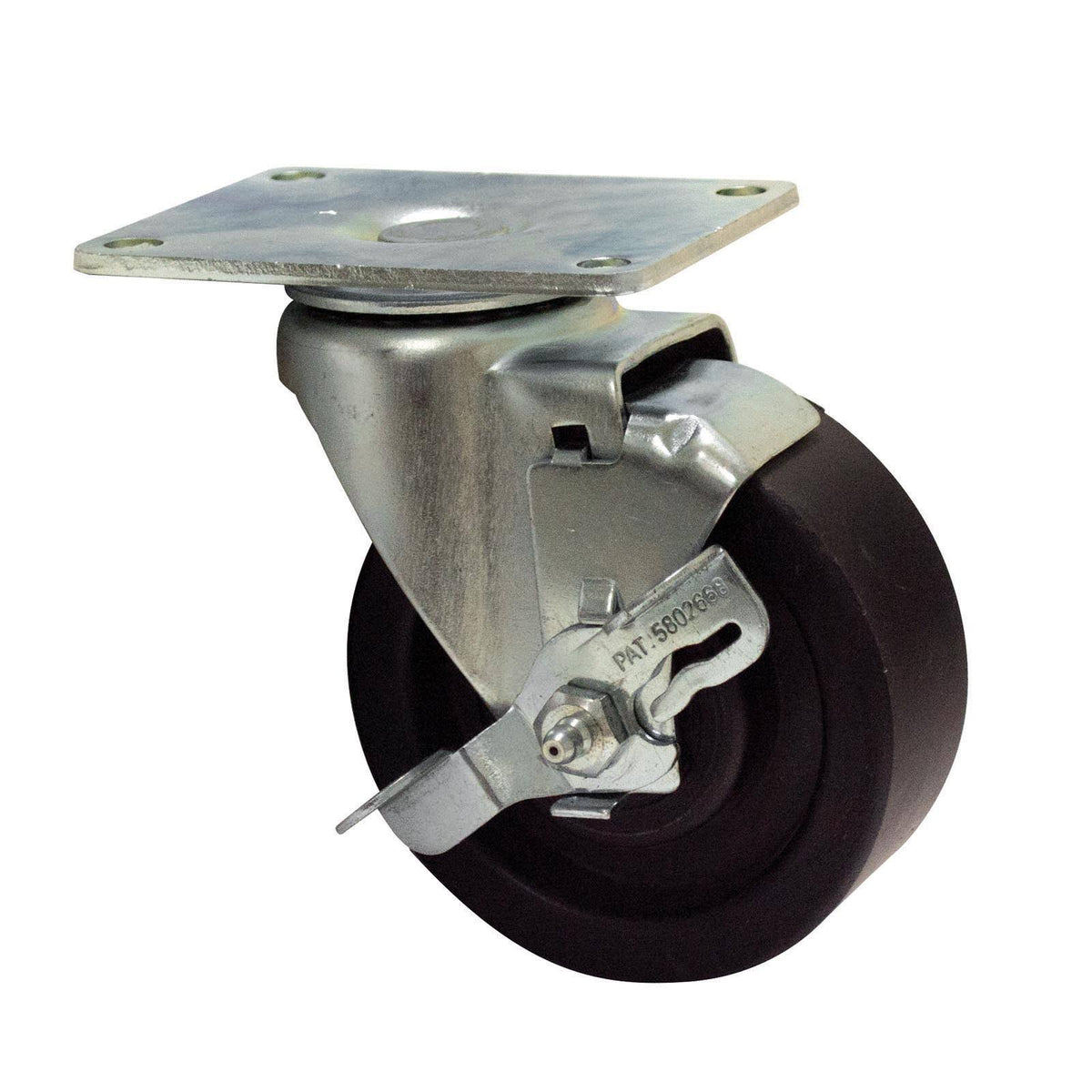 Plate Caster with Brake, 4x22 Diameter K105