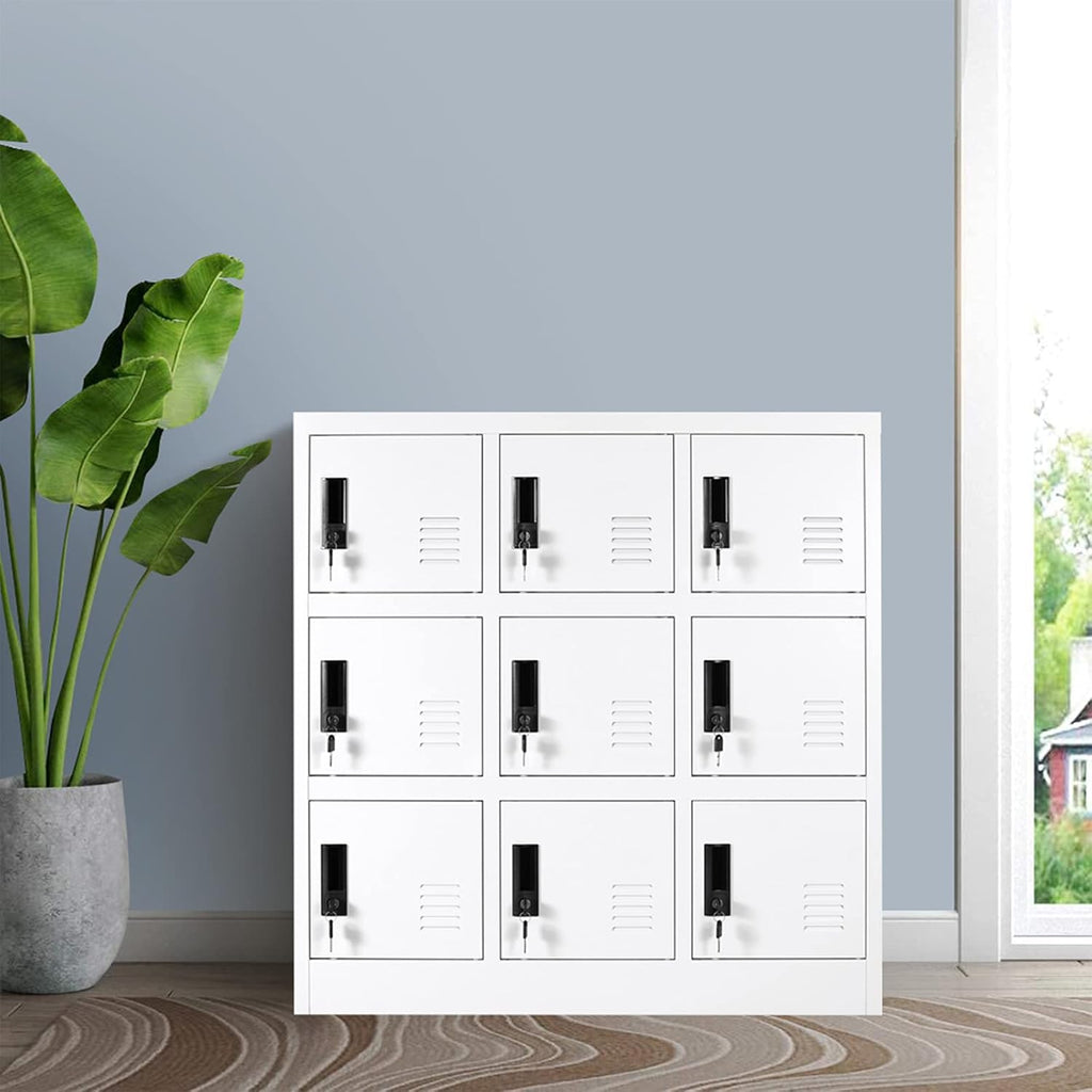 9 Door Metal Storage Locker with Lock M114