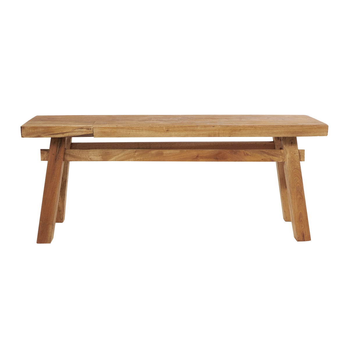 Wood Handmade Distressed Bench with High Trestle Legs M90801