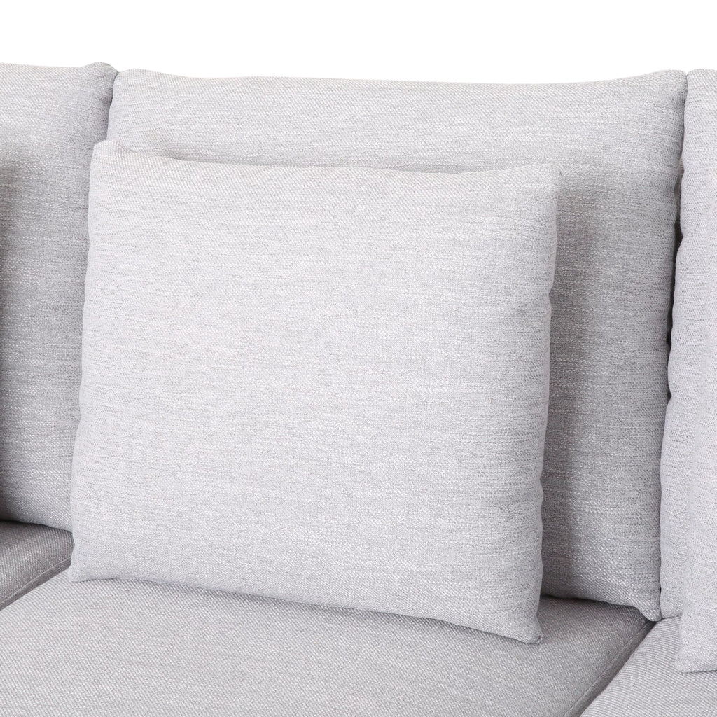 Light Gray Fabric 3 Seater Sofa with Accent Pillows I793985