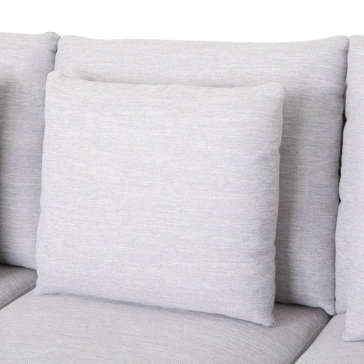 Light Gray Fabric 3 Seater Sofa with Accent Pillows I793985