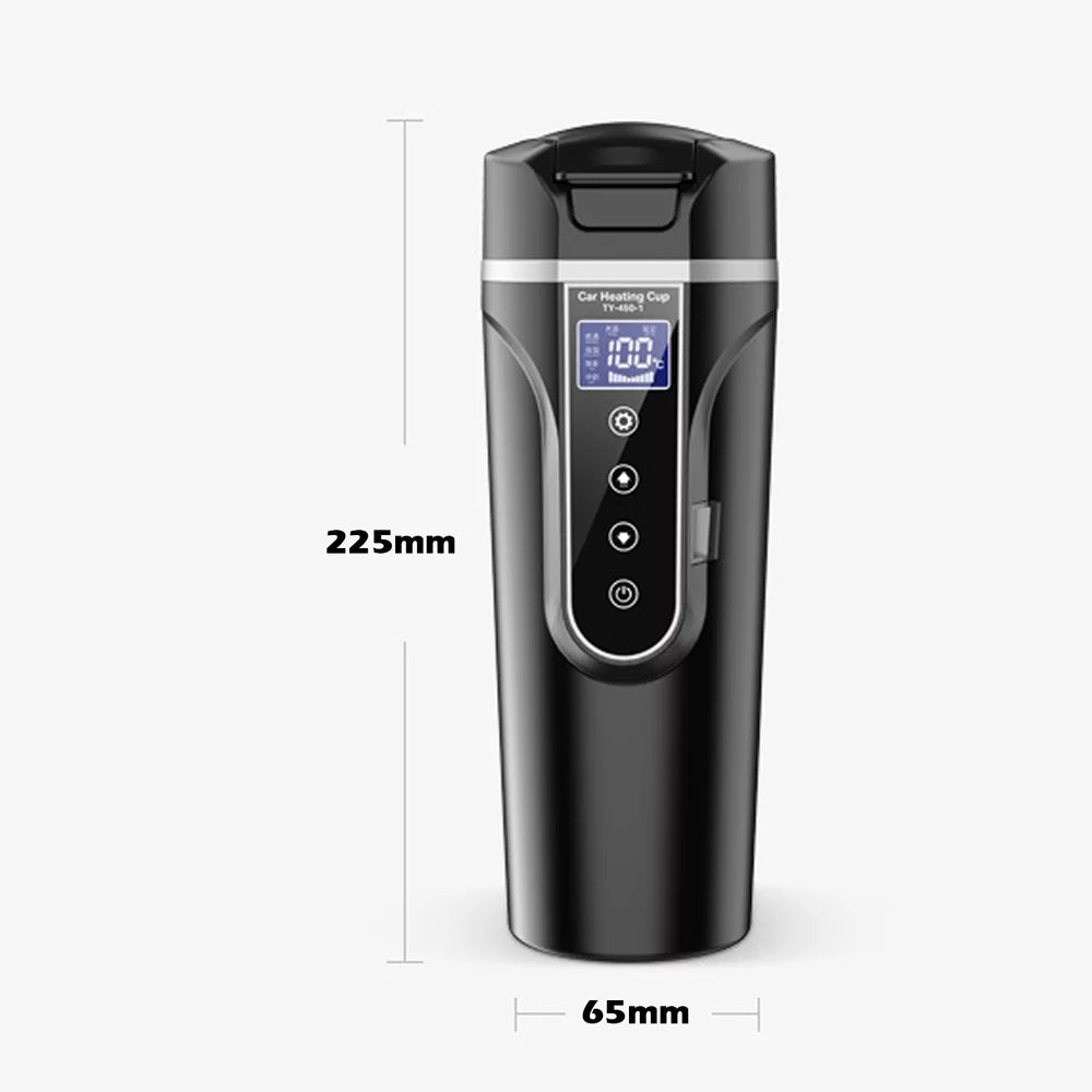 12V 24V Heated Water Cup Electric Kettle LCD Display N42829