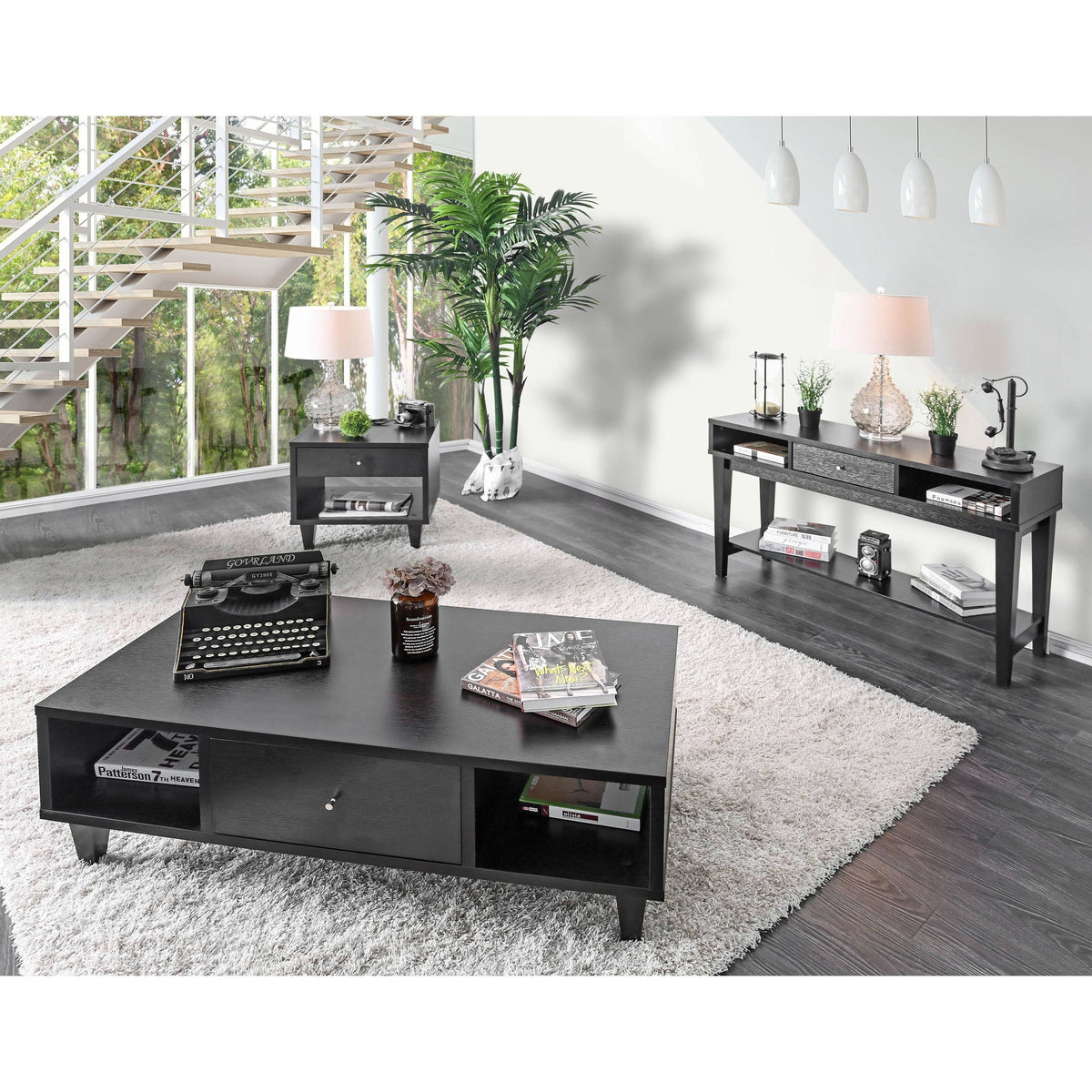 Espresso 1-Drawer End Table M5740