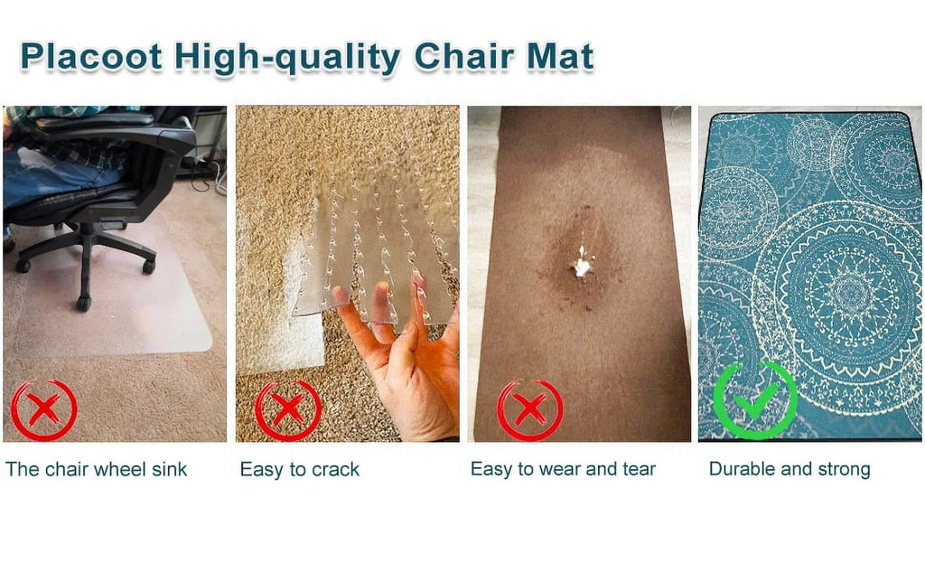 Chair Mat for Carpet, 48"x36" Heavy Duty E5310