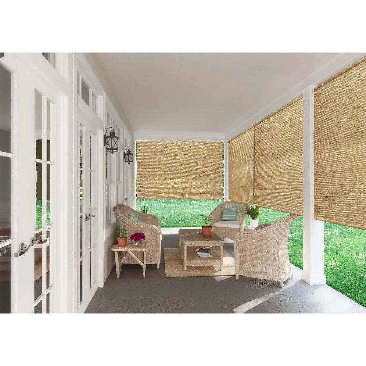 Garden Shade Fabric Vertical Side Wall Panel - 6ftx5ft Q47045