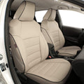 Black with Red Piping Leatherette Car Seat Covers V686