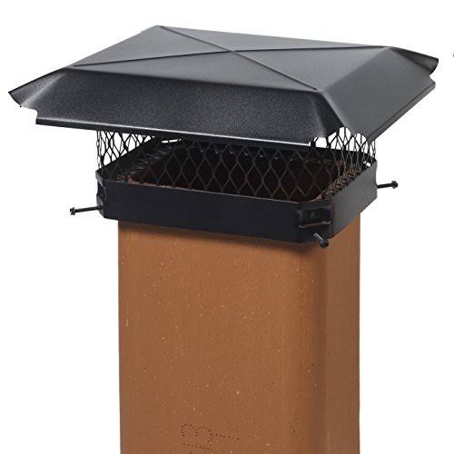 Black Galvanized-Steel Bolt-On Chimney Cap R8325