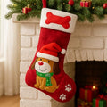 Large Embroidered Christmas Dog Stocking B150716