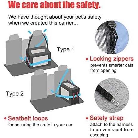 Large Soft-Sided Portable Cat Carrier with Litter Box and Bowl N7390