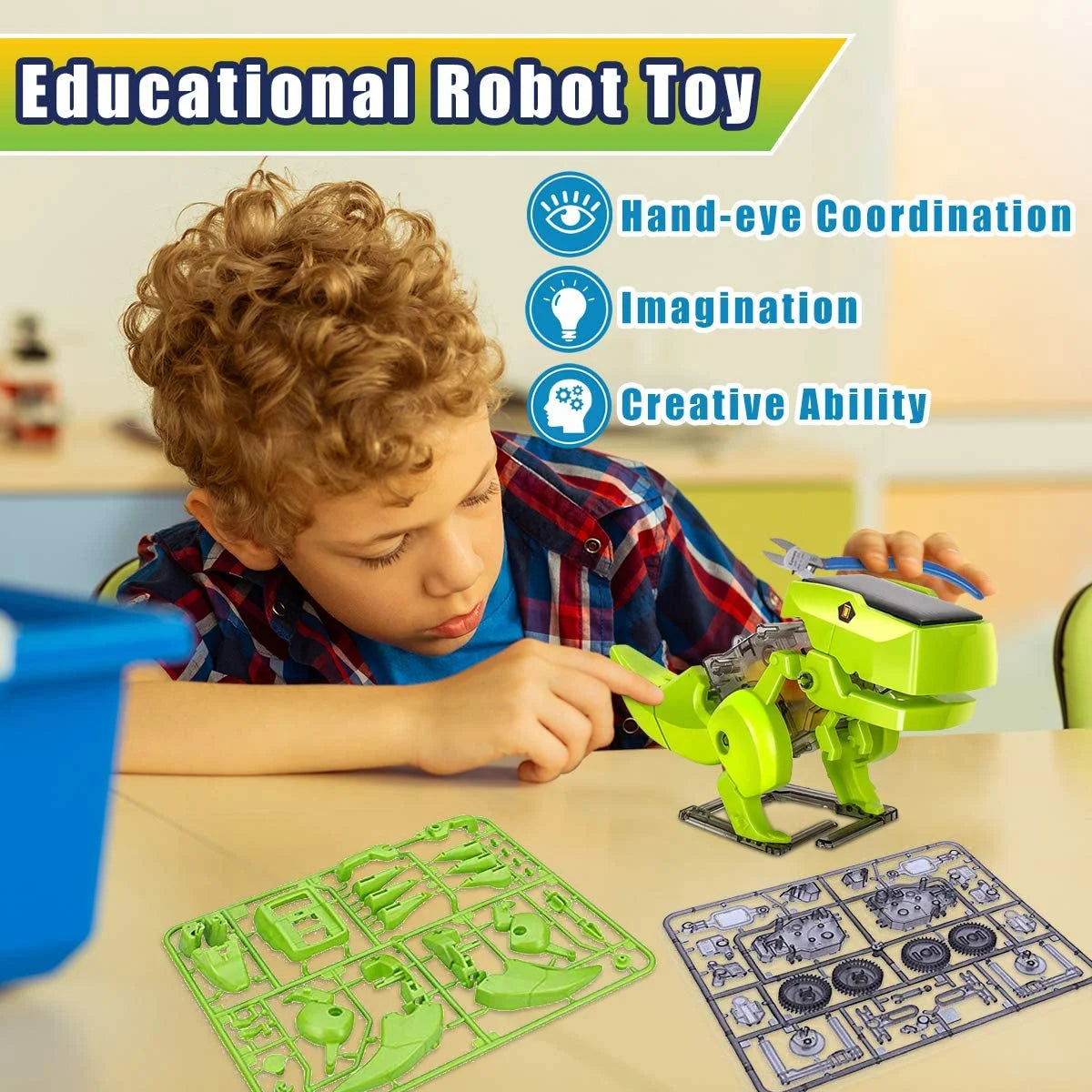 3-in-1 Solar Robot Kit DIY Dinosaurs Science Kits Toys Y797816