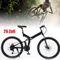 21 Speed Folding Mountain Bike Carbon Steel Adults Foldable Bicycle V139