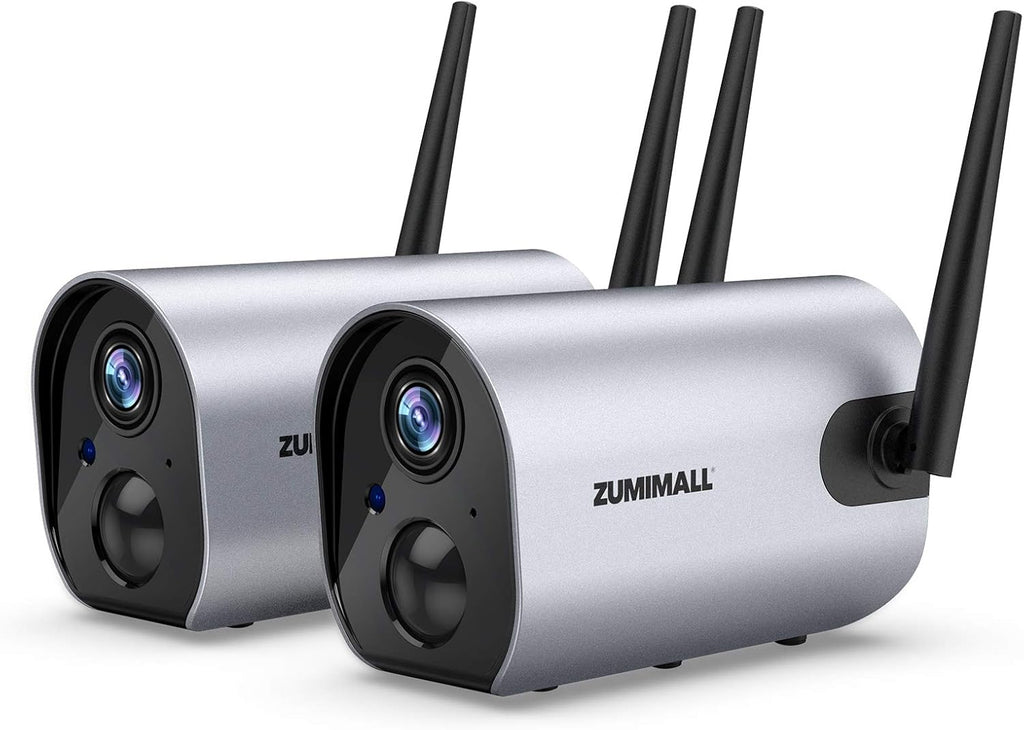 Wireless WiFi Security Camera, Rechargeable Battery Powered, 2PCS C4669