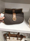 Brown Leather Shoulder Bag T108937
