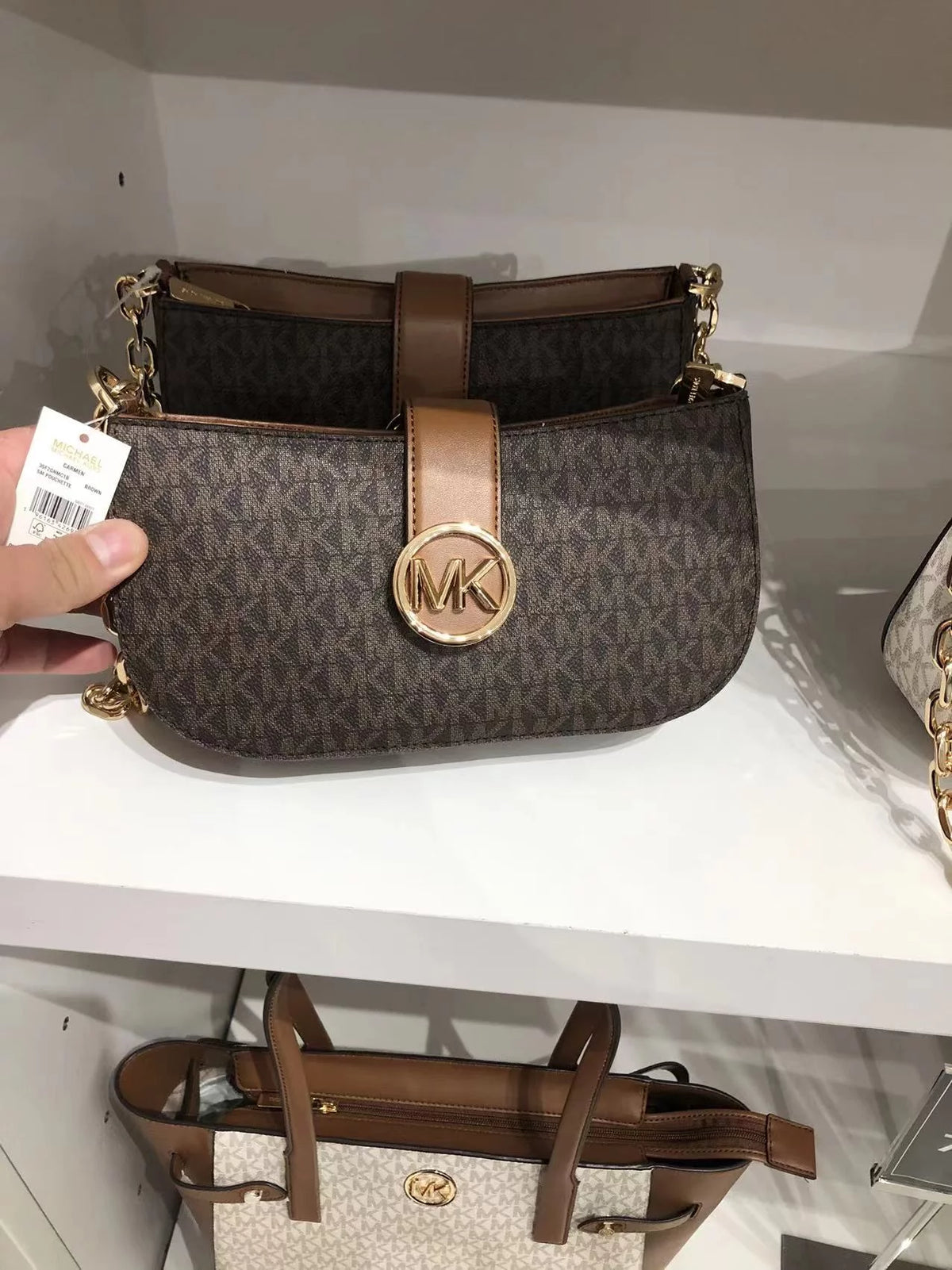 Brown Leather Shoulder Bag T108937